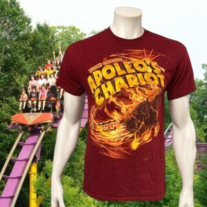 Vintage Busch Gardens Williamsburg VA. Apollo’s Chariot Roller Coaster T-Shirt M